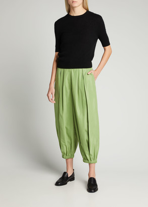 Tibi Pleated Balloon Cropped Pants
