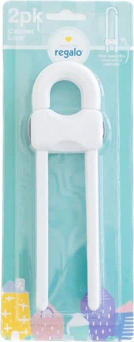 Regalo Home Safety Easy Slide Cabinet Lock, 2-Pack