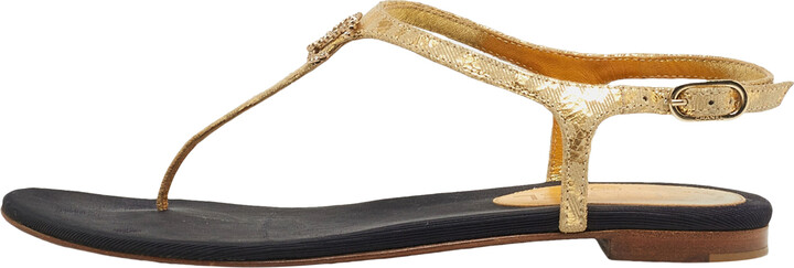 Chanel Women's Gold Sandals