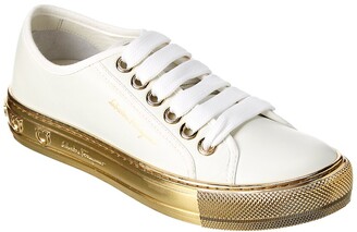 Salvatore Ferragamo Gancini Leather Sneaker - ShopStyle
