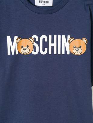 Moschino Kids bear logo print T-shirt