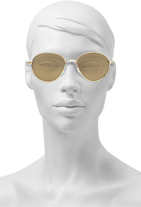 SUNDAY SOMEWHERE Aviator-style Gold-tone Sunglasses