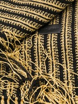 Thumbnail for your product : Saint Laurent Striped Knit Fringed Scarf