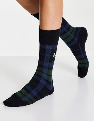 Fred Perry tartan socks in green - ShopStyle