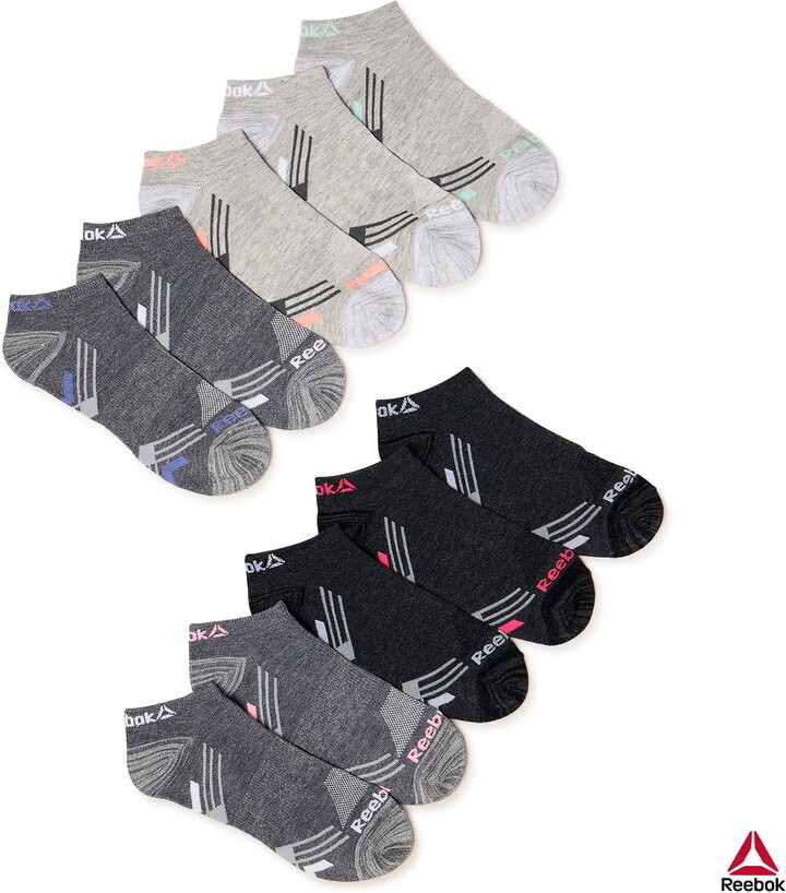 Reebok Women’s Lightweight No-Show Socks, 10-Pack