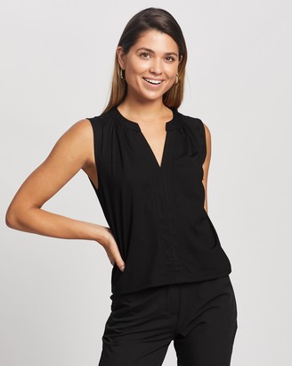 Atmos & Here Atmos&Here - Women's Black Tunics - Isabella Blouse - Size 18 at The Iconic