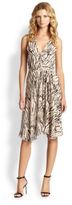 Thumbnail for your product : Haute Hippie Printed Silk Wrap Dress