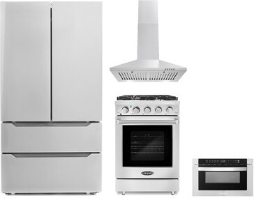Cosmo Kitchen Package 4 Piece French Door Refrigerator Set