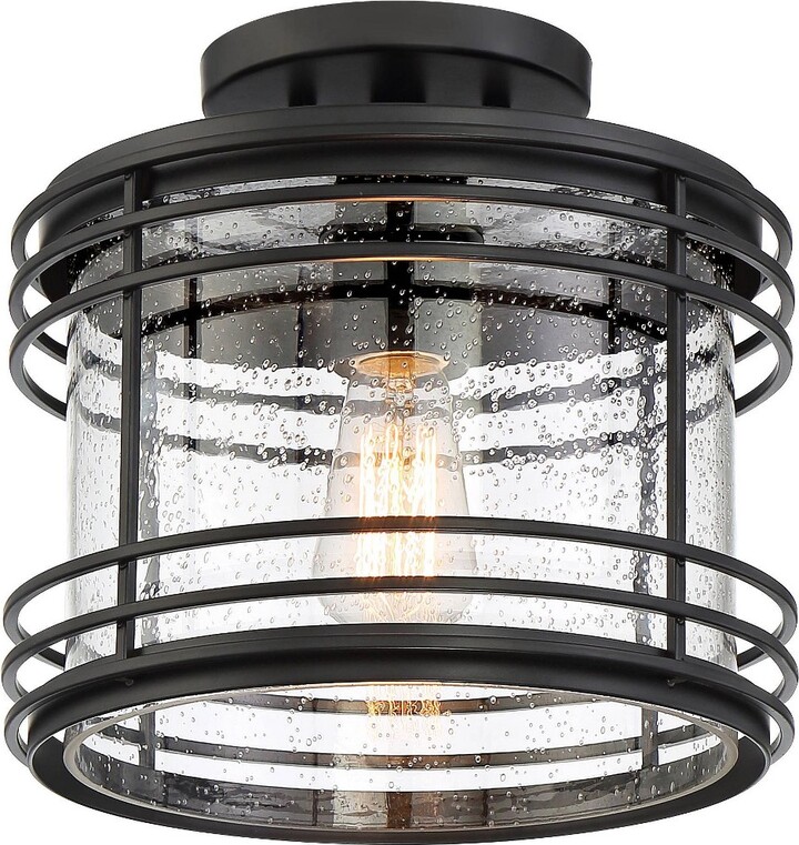 Possini Euro Design Modern Semi Flush Mount Outdoor Ceiling Light