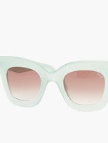 Thumbnail for your product : Lapima Lisa Square Acetate Sunglasses - Light Green