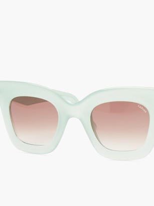 Lapima Lisa Square Acetate Sunglasses - Light Green