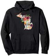 Thumbnail for your product : Michigan Floral Watercolor Distressed Hoodie Sweatshirt