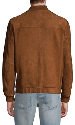 Theory City Bomber Grande Suede Jacket