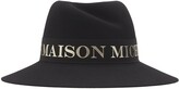 Thumbnail for your product : Maison Michel Virginie Platinum Logo Felted Wool Hat
