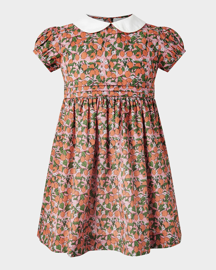 Rachel Riley Girl's Clementine-Print A-Line Dress, Size 6M-24M