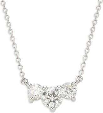 Three Stone Diamond Necklace | ShopStyle