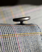 Thumbnail for your product : Charles Tyrwhitt Grey check slim fit British Panama luxury suit jacket