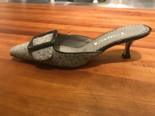 Manolo blahnik maysale size 40, blue are sold, grey still available, $500