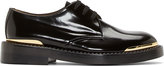 Thumbnail for your product : Marni Black Polished Leather Gold Toecap Derby Shoes