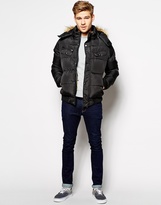 Thumbnail for your product : Blend Quilted Jacket Detatchable Hood