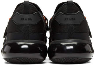 Prada Black and Orange Cloudbust Sneakers