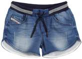 Thumbnail for your product : Diesel Denim Effect Cotton Sweat Shorts
