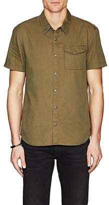 John Varvatos Men's Cotton Snap-Front Shirt