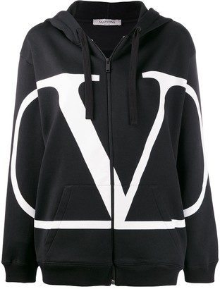 Valentino VLOGO zip-front hoodie