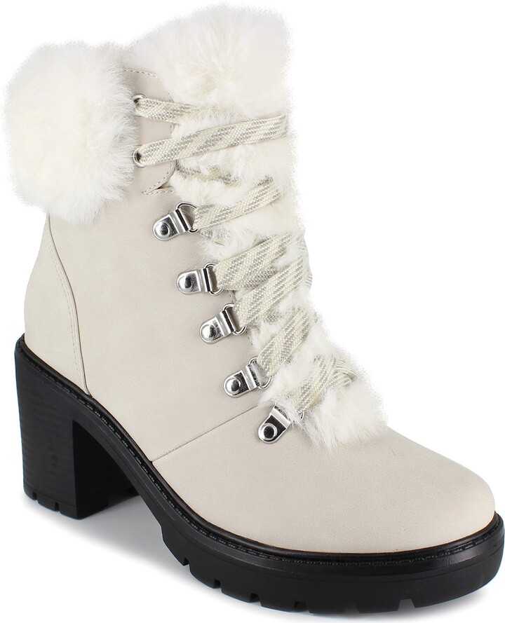 Winter White Leather Boots | ShopStyle