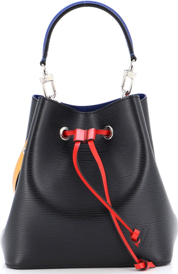 Louis Vuitton Braided Handle NeoNoe Handbag Epi Leather MM Black