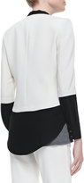 Thumbnail for your product : Haute Hippie Georgette-Shirttail Crepe Blazer, Swan-Black