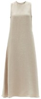 Thumbnail for your product : ASCENO Tallin Sleeveless Linen Midi Dress - Beige