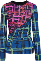 Thumbnail for your product : House of Holland Ruched Paneled Printed Jersey Top