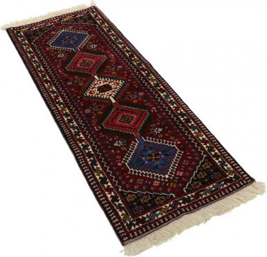 Bloomsbury Market Earlisa One-of-a-Kind 2'1' X 5'2 Runner Wool Area Rug Rust  Navy Blue  Malibu