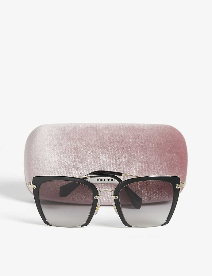 Miu Miu MU52RS Rasoir square-frame sunglasses - ShopStyle