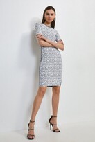 Thumbnail for your product : Karen Millen Km Logo Jacquard Fitted Dress