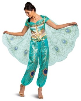 BuySeasons Women's Aladdin: Jasmine Teal Deluxe Adult Costume