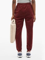 Thumbnail for your product : LES TIEN Cotton-blend Velour Track Pants - Burgundy