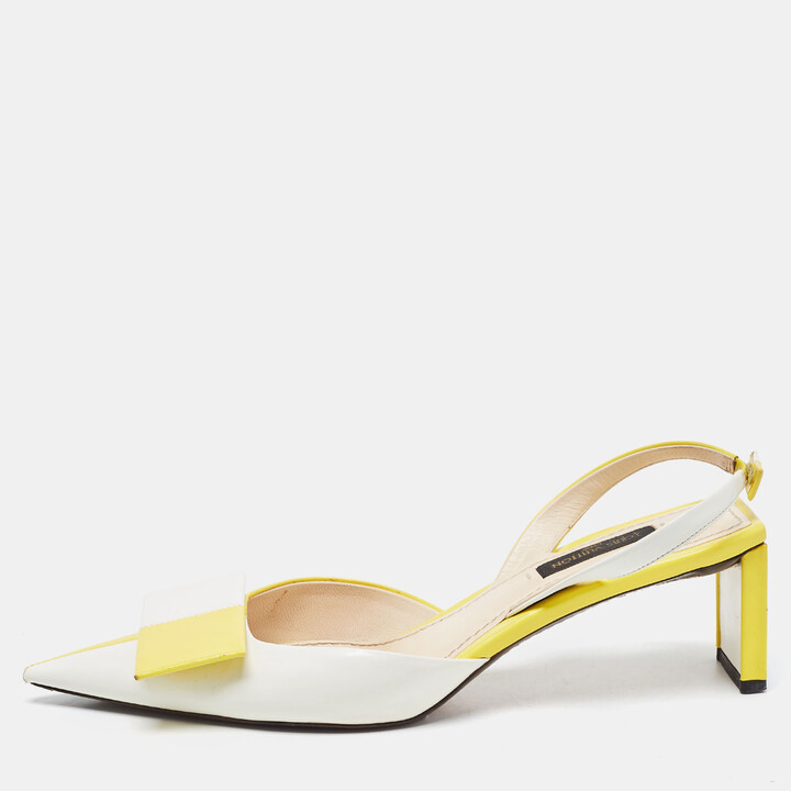 Leather heels Louis Vuitton Yellow size 36 EU in Leather - 24944839
