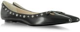 Thumbnail for your product : Marc Jacobs Studded Black Leather Ballerina Shoe