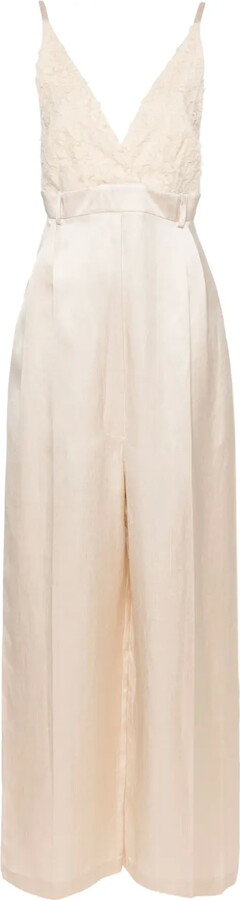 Alysi V-neck wide-leg jumpsuit