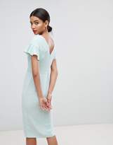 Thumbnail for your product : ASOS Design Midi Wiggle Dress With Fluted Sleeve