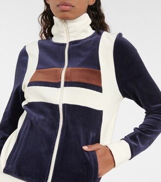Tory Sport Velvet striped track jacket