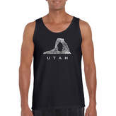 Thumbnail for your product : LOS ANGELES POP ART Los Angeles Pop Art Utah Word Art Tank Top- Men's Big and Tall