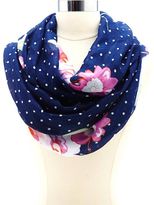 Thumbnail for your product : Charlotte Russe Polka Dot & Floral Print Infinity Scarf