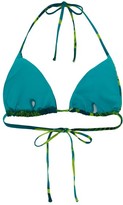Thumbnail for your product : Versace Jungle-print Triangle Bikini Top - Green Print