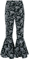 Thumbnail for your product : Alexis embroidered flared hem trousers