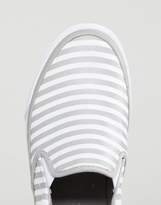 Thumbnail for your product : ASOS Design DESIGN Dab Wide Fit Stripe Plimsolls