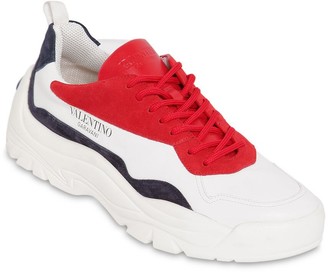 Valentino Low Top Gum Boy Leather & Suede Sneakers