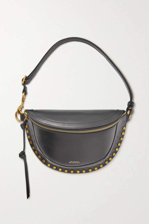Isabel Marant Skano Whipstitched Leather-trimmed Suede Belt Bag - Black ...